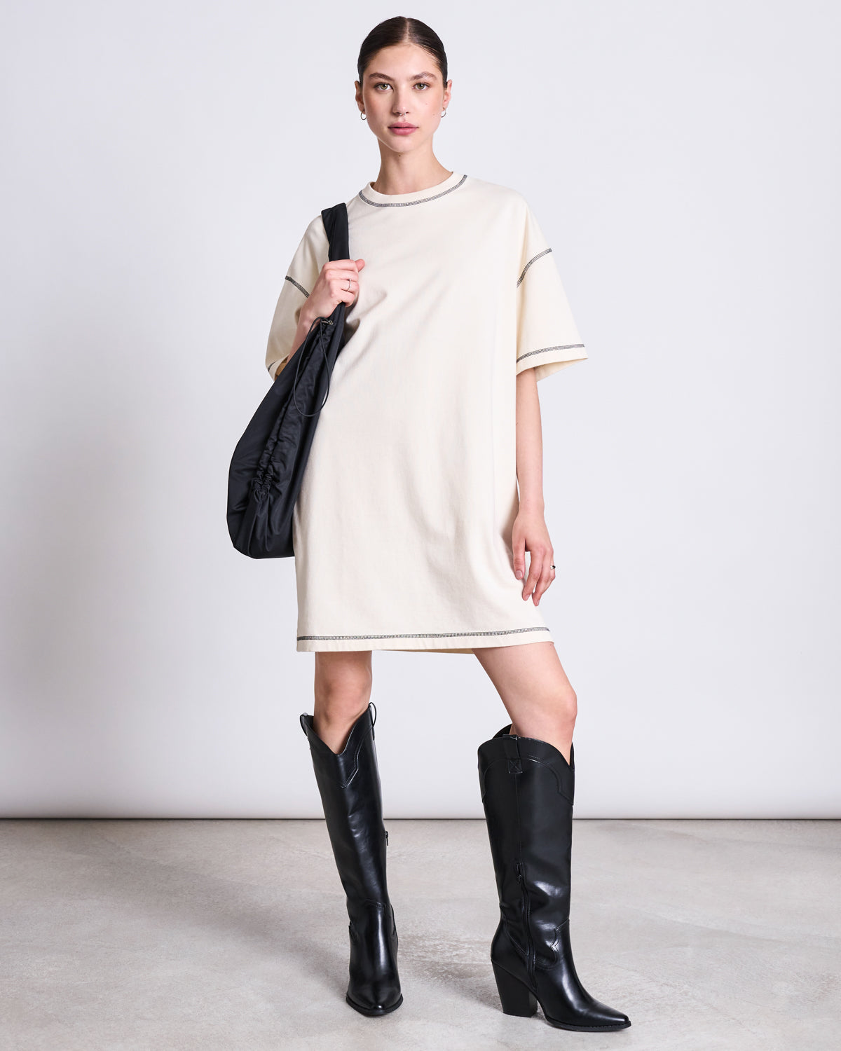 JAN 'N JUNE T-Shirt Dress Hopla Ecru Gots
