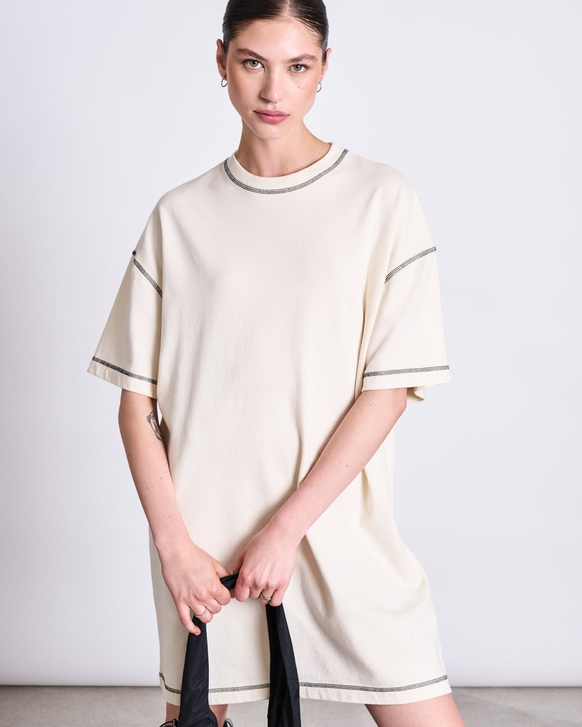 JAN 'N JUNE T-Shirt Dress Hopla Ecru Gots