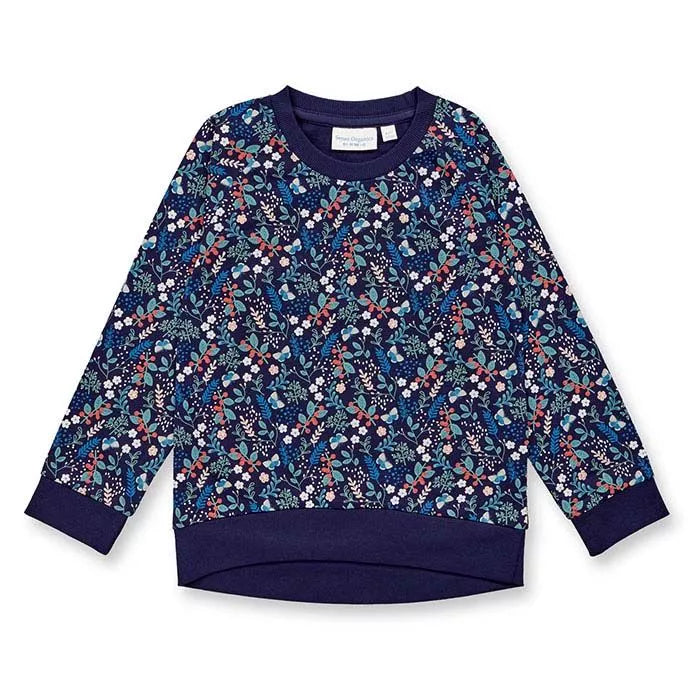 Sense Organics Dena Sweater Multi Flower Navy