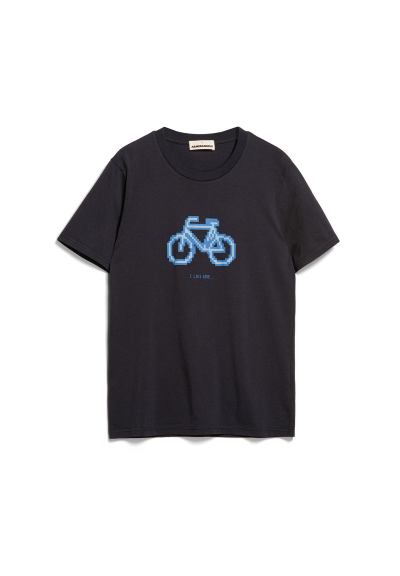 ARMEDANGELS T-Shirt Jaames Pixxel Bike night sky