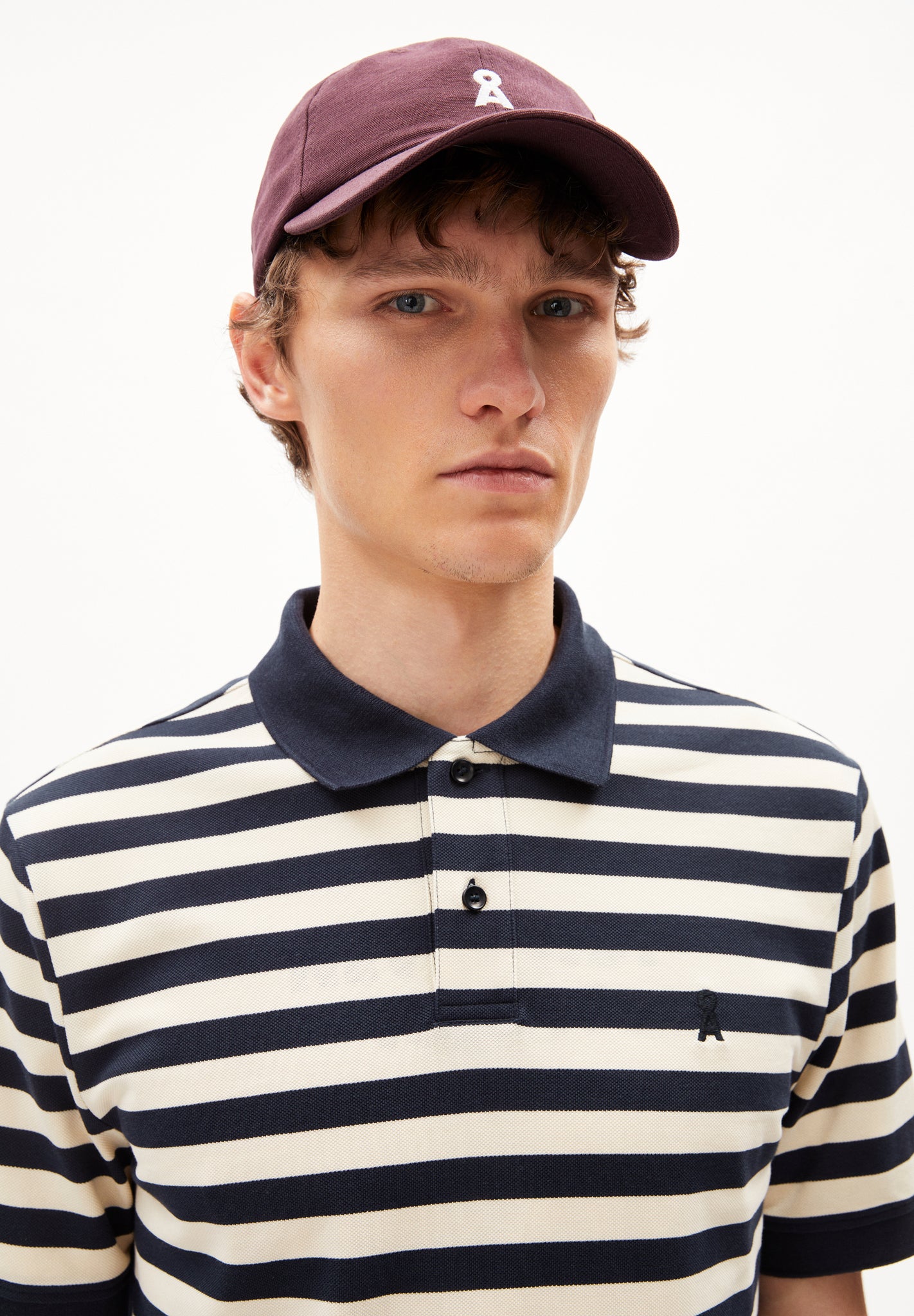 ARMEDANGELS Polo T-Shirt Fibraas stripes