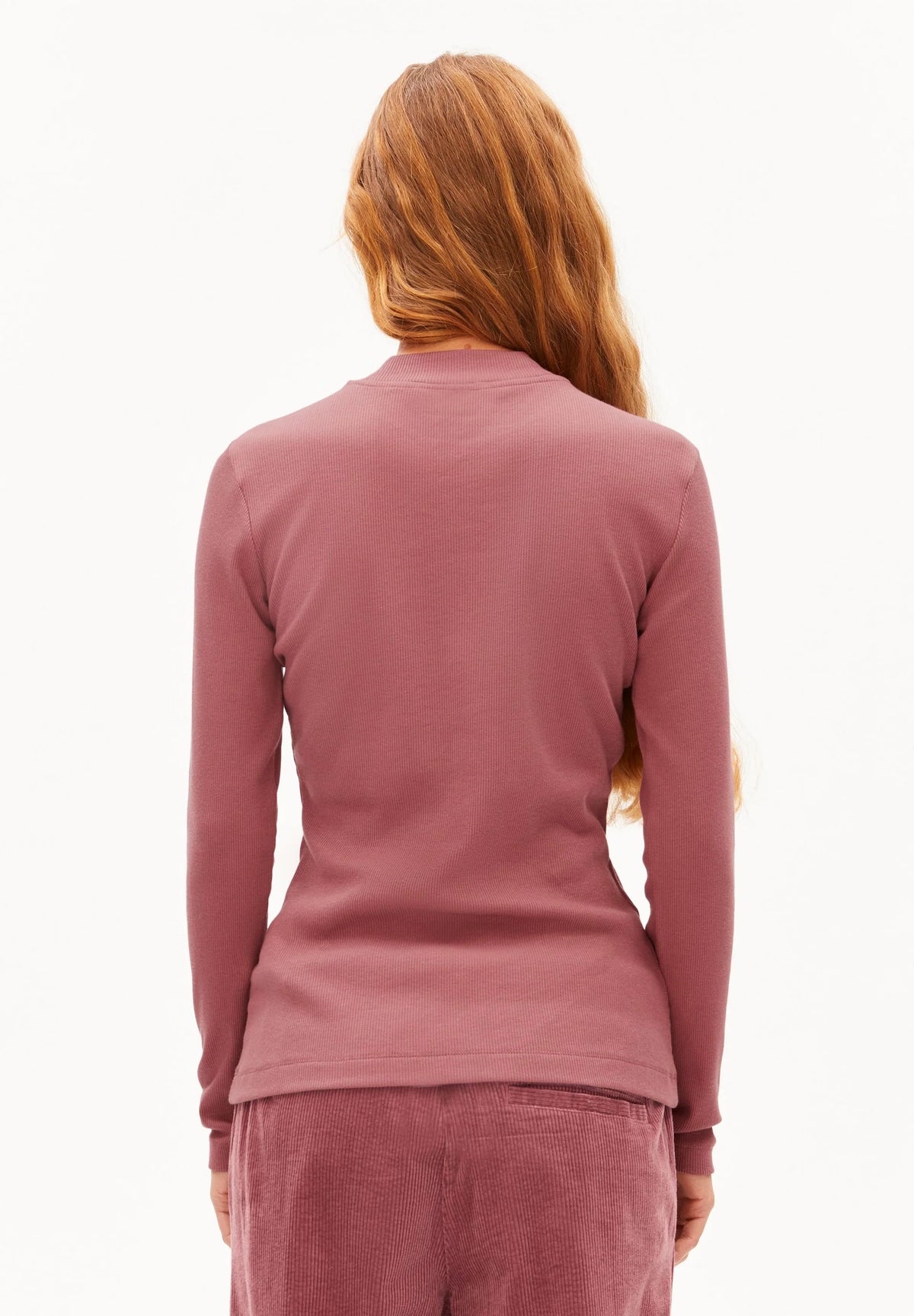 ARMEDANGELS Rib LONGSLEEVE FATIMAARA - velvet ember