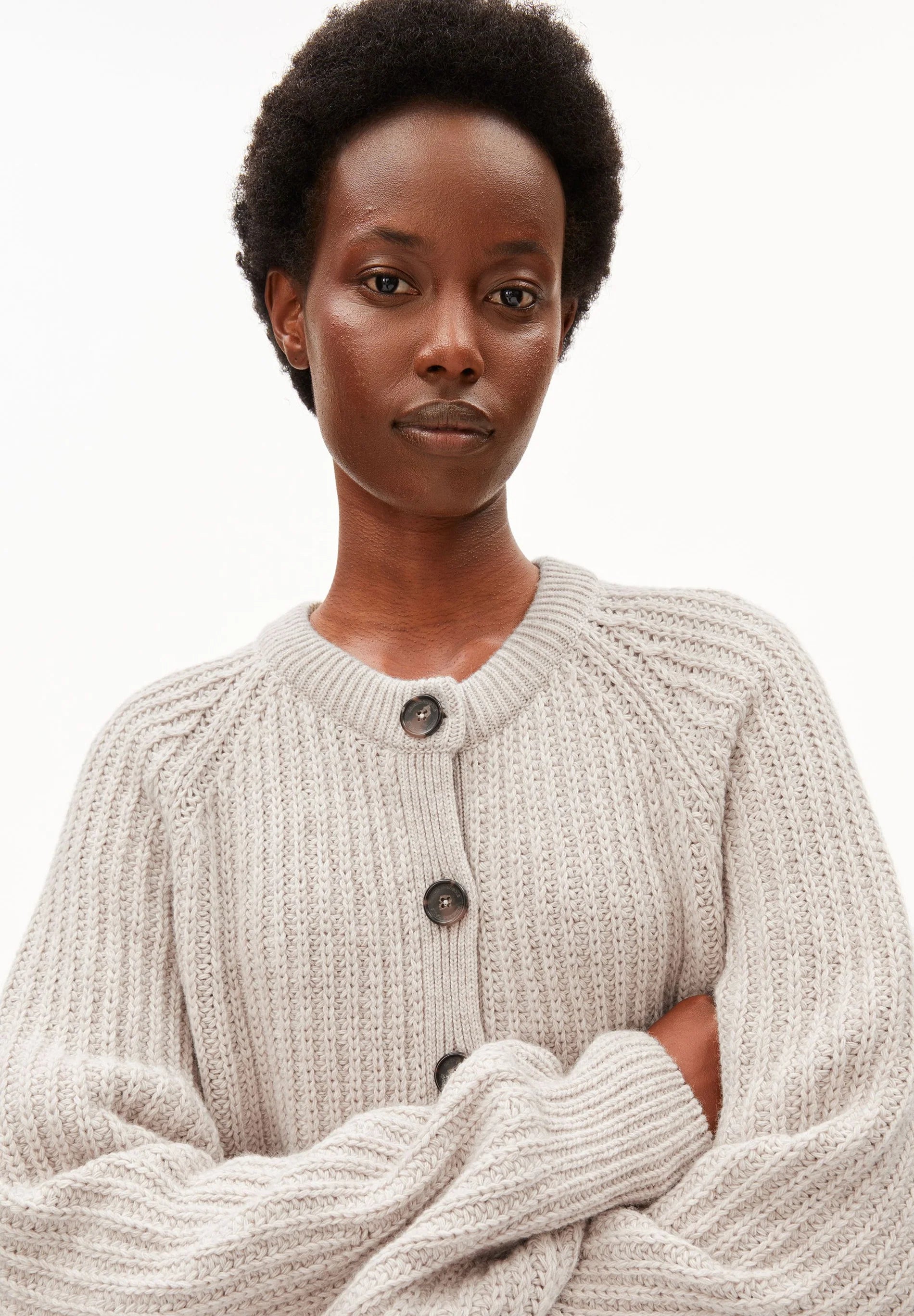 ARMEDANGELS Rippstrick Cardigan Bio Woll-Mix