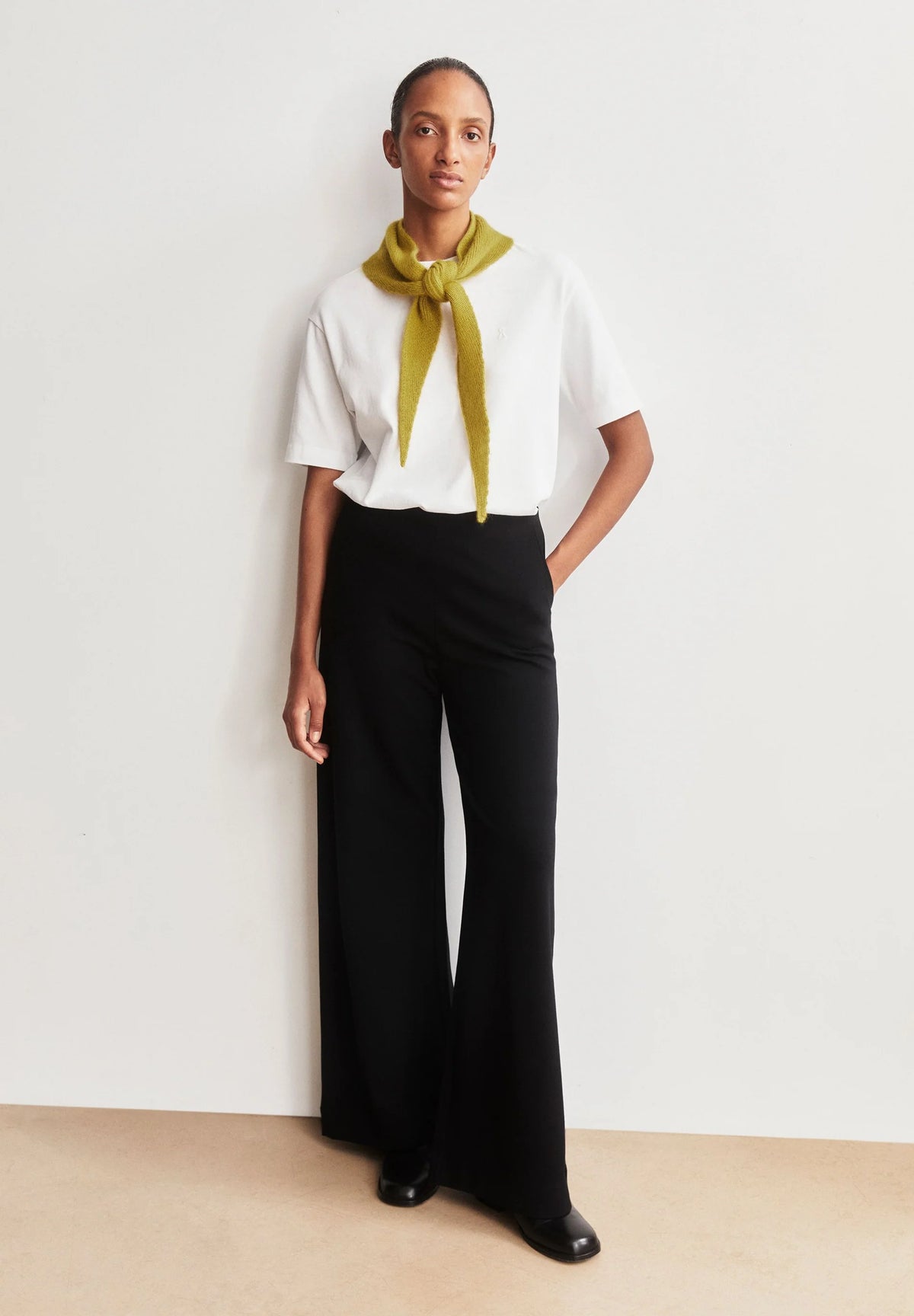 ARMEDANGELS BASIC WIDE LEG JERSEY PANT