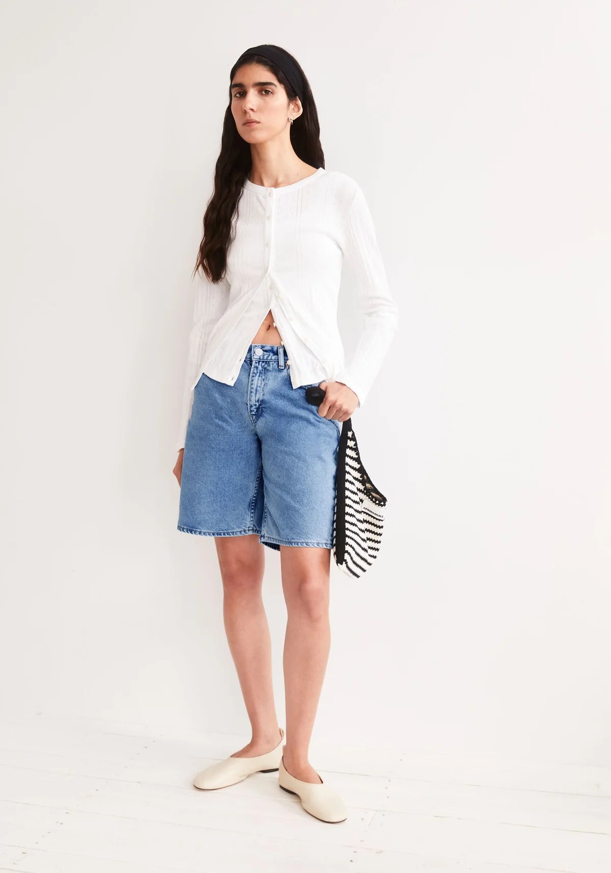 ARMEDANGELS Thaalina Mid Waist Jeans-Shorts