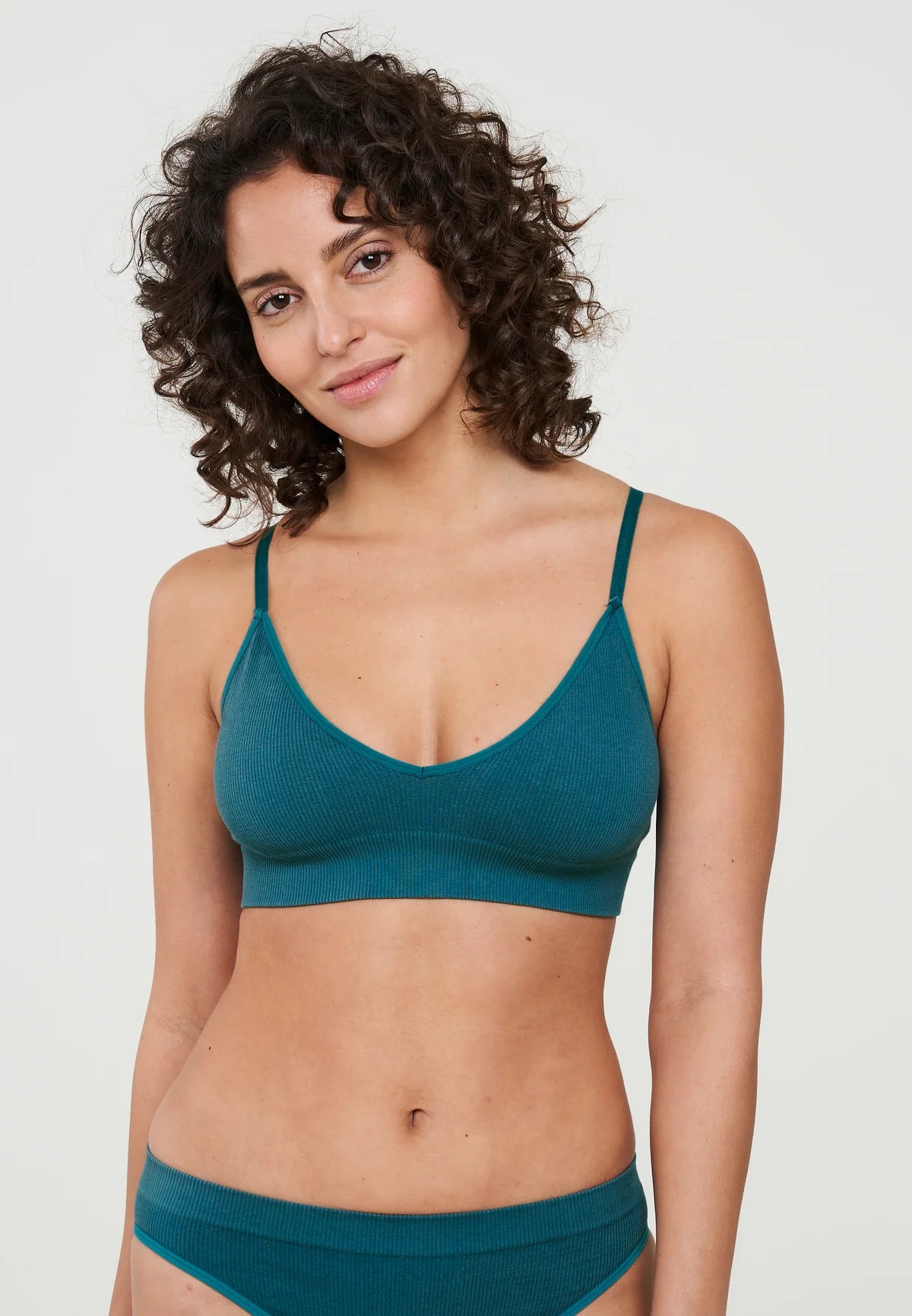 RECOLUTION Bra Kalmia - petrol blue Gr. L