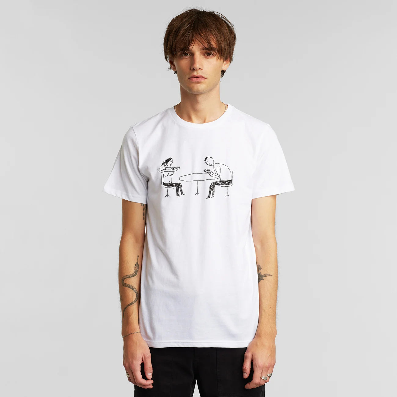 DEDICATED T-Shirt Stockholm Phoney Date White