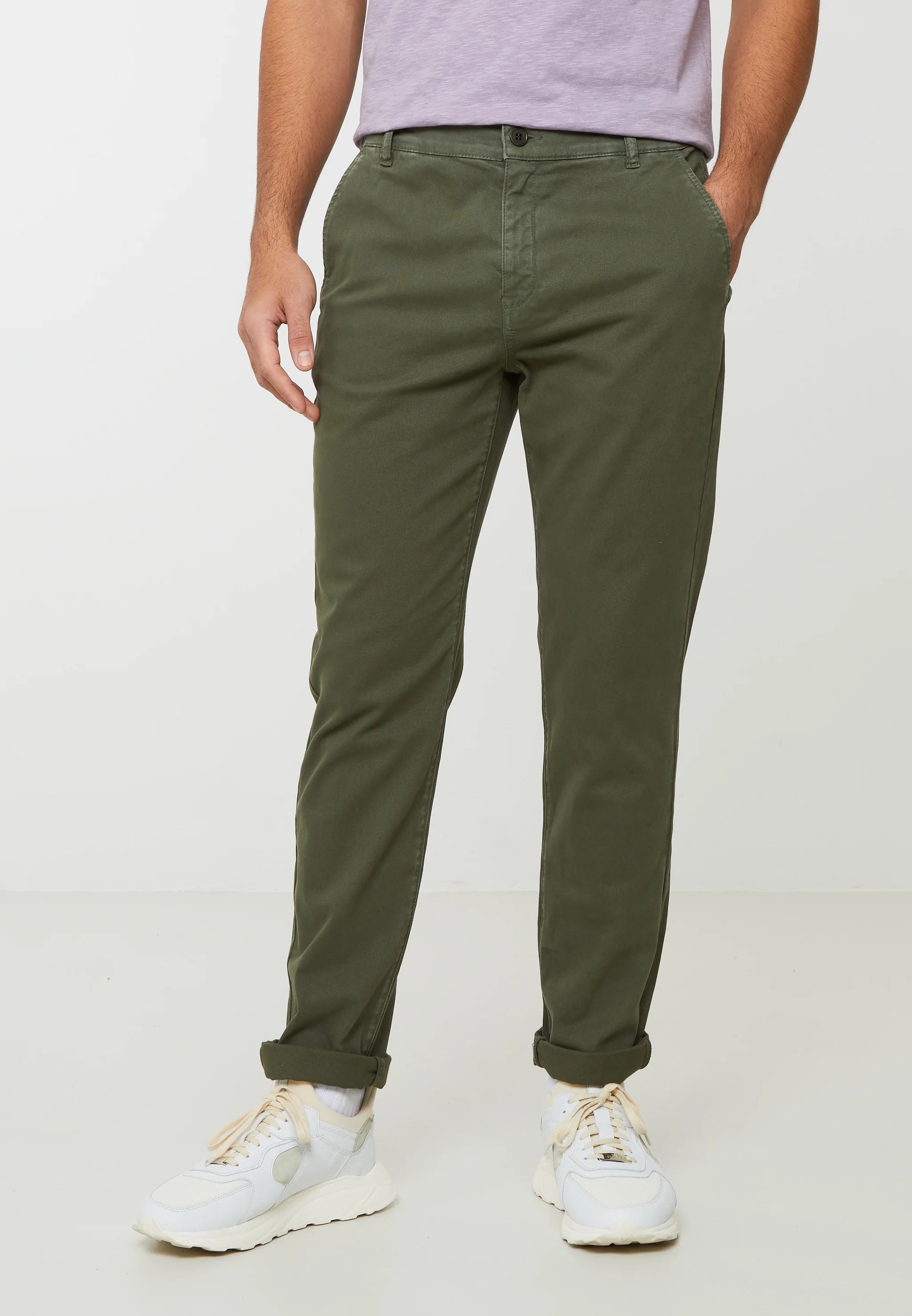 RECOLUTION Chino Catnip dark khaki