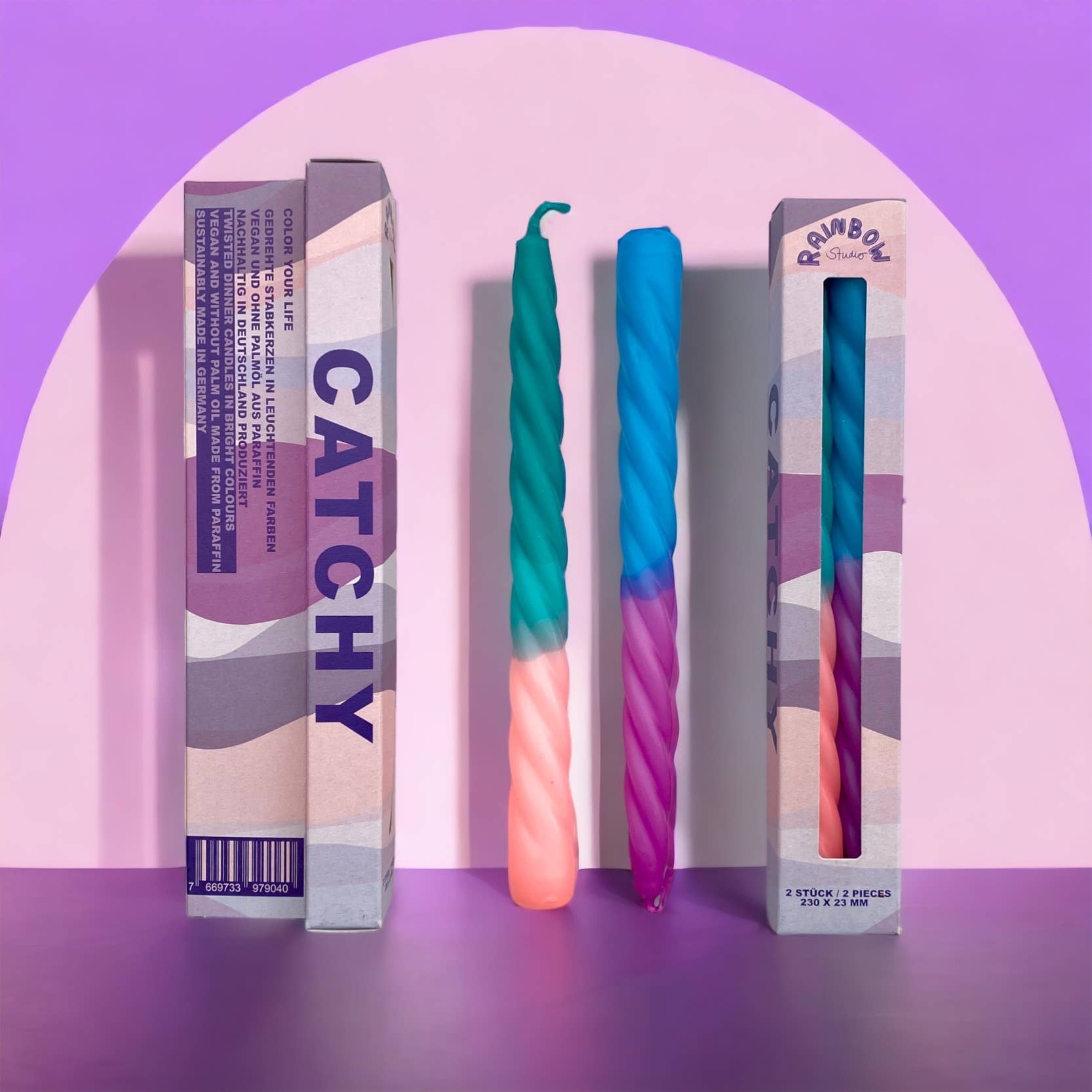 PINK STORIES Twistkerzen – 2er Set