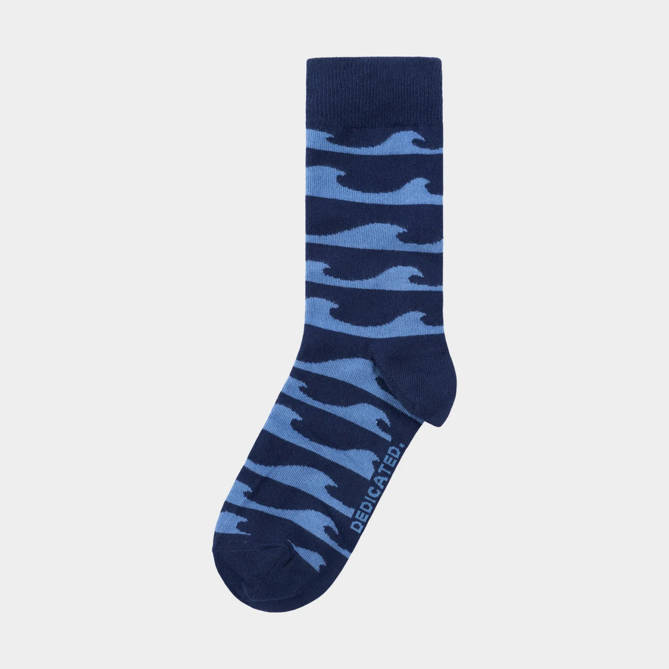 DEDICATED Socks Sigtuna Waves Navy Black Iris