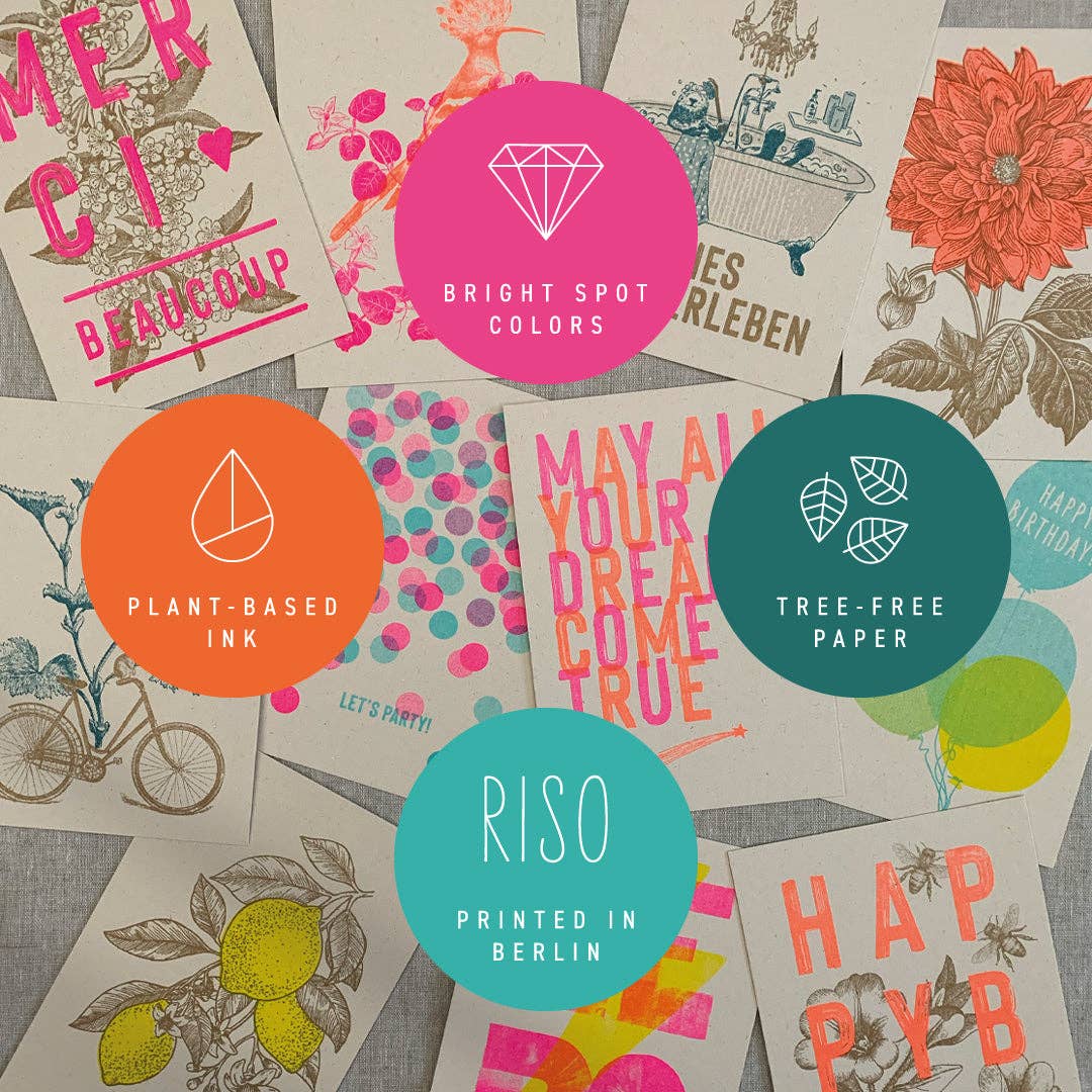 Neon Postkarten - umweltfreundlich