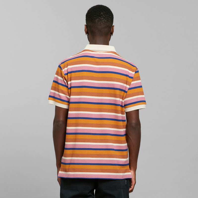 DEDICATED Poloshirt Vaxholm Stripe Multi Color