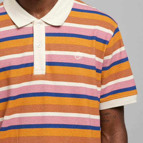 DEDICATED Poloshirt Vaxholm Stripe Multi Color