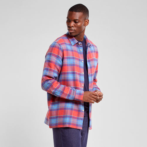 DEDICATED Shirt Multi Check Mineral Red Gr. L
