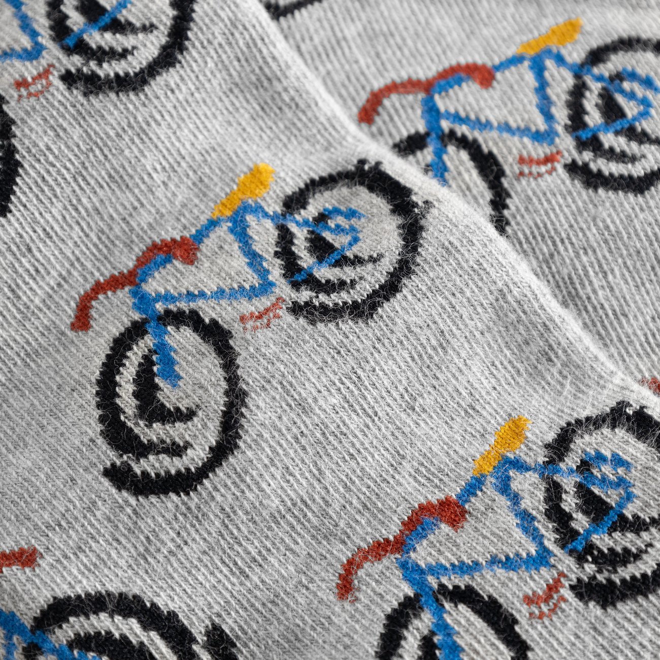 DEDICATED Socks Sigtuna Happy Bike Grey Melange Gr. 41-45