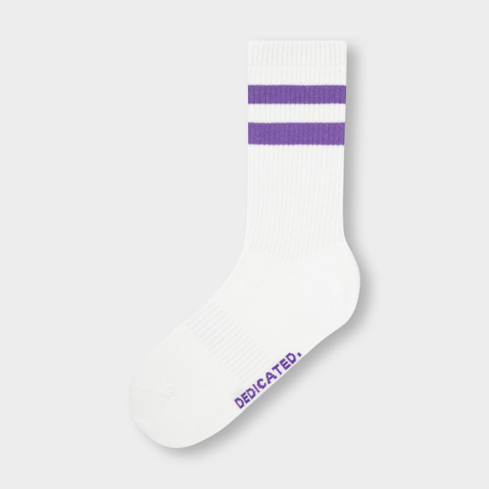 DEDICATED Sport Socks Stripes Purple