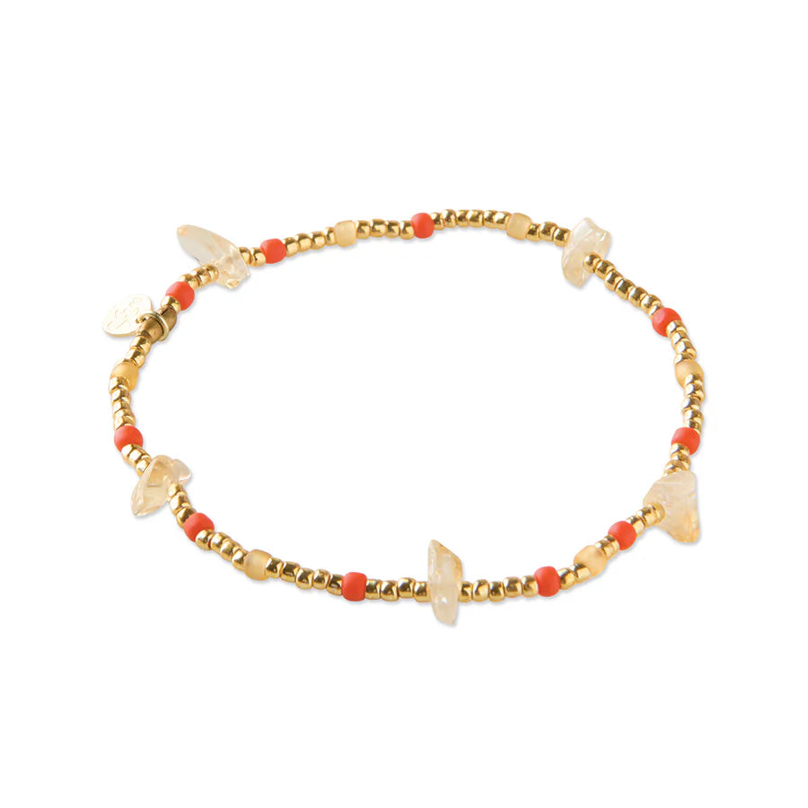 A BEAUTIFUL STORY Armband Flashy Citrin Gold