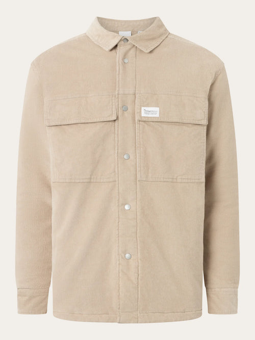 KNOWLEDGE COTTON APPAREL Cord Overshirt light feather grey