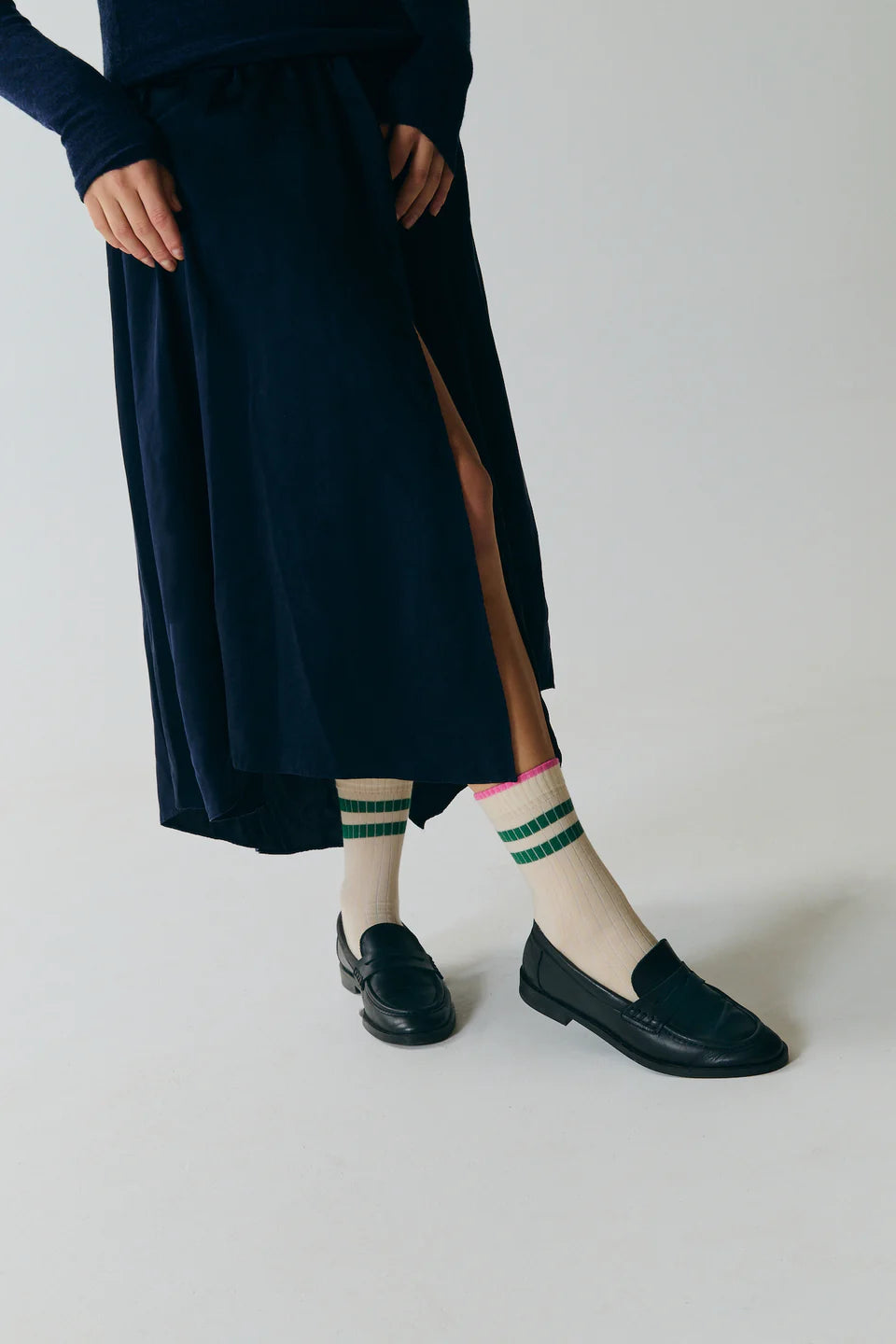 JUTELAUNE Green Stripe Socks