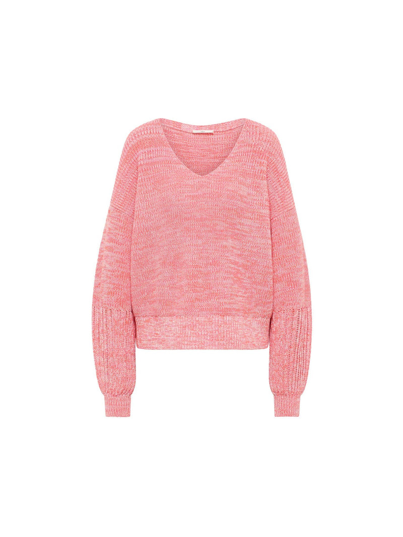 LANIUS sweater with structural details in light coral size 36