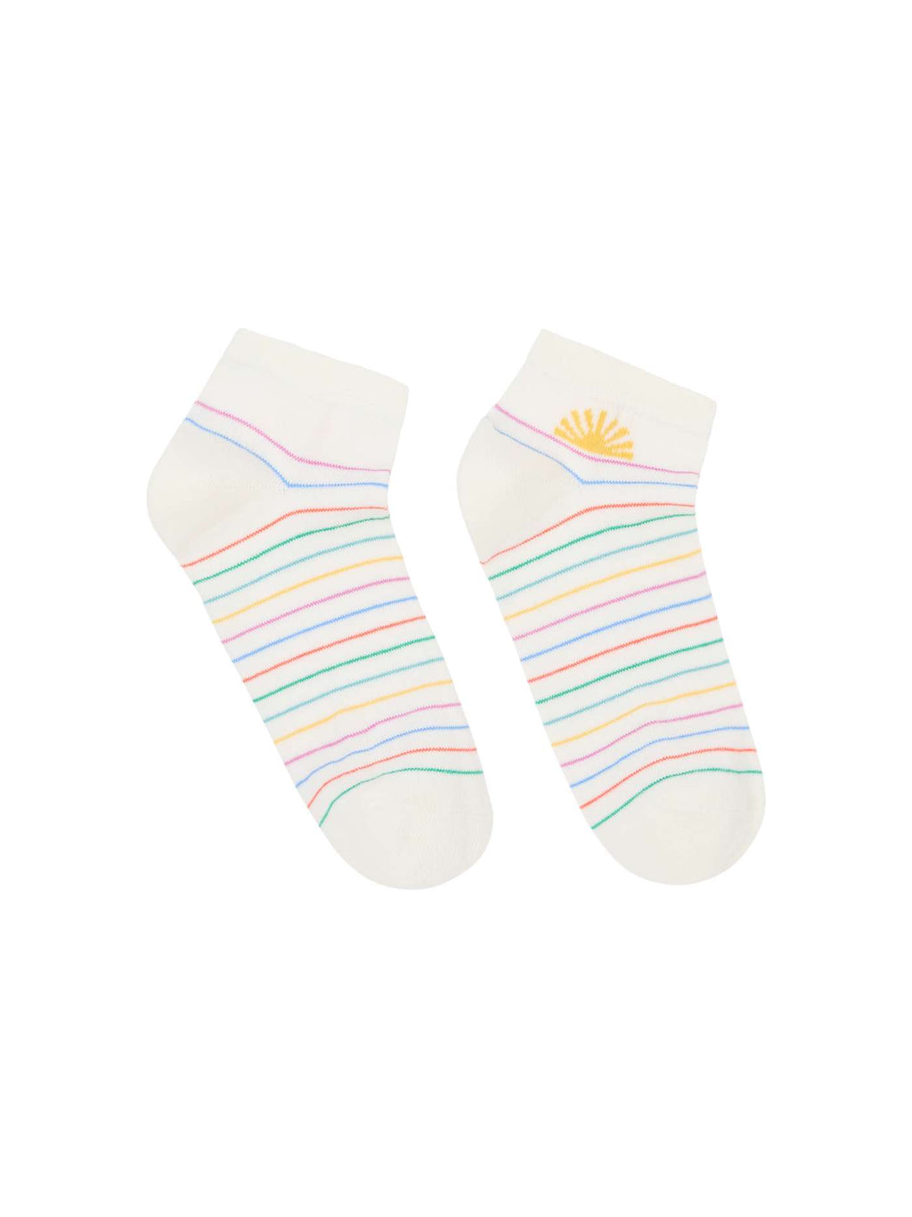 Socken mit bunten Streifen GOTS von LANIUS aus 98% Baumwolle und 2 % Elasthan.