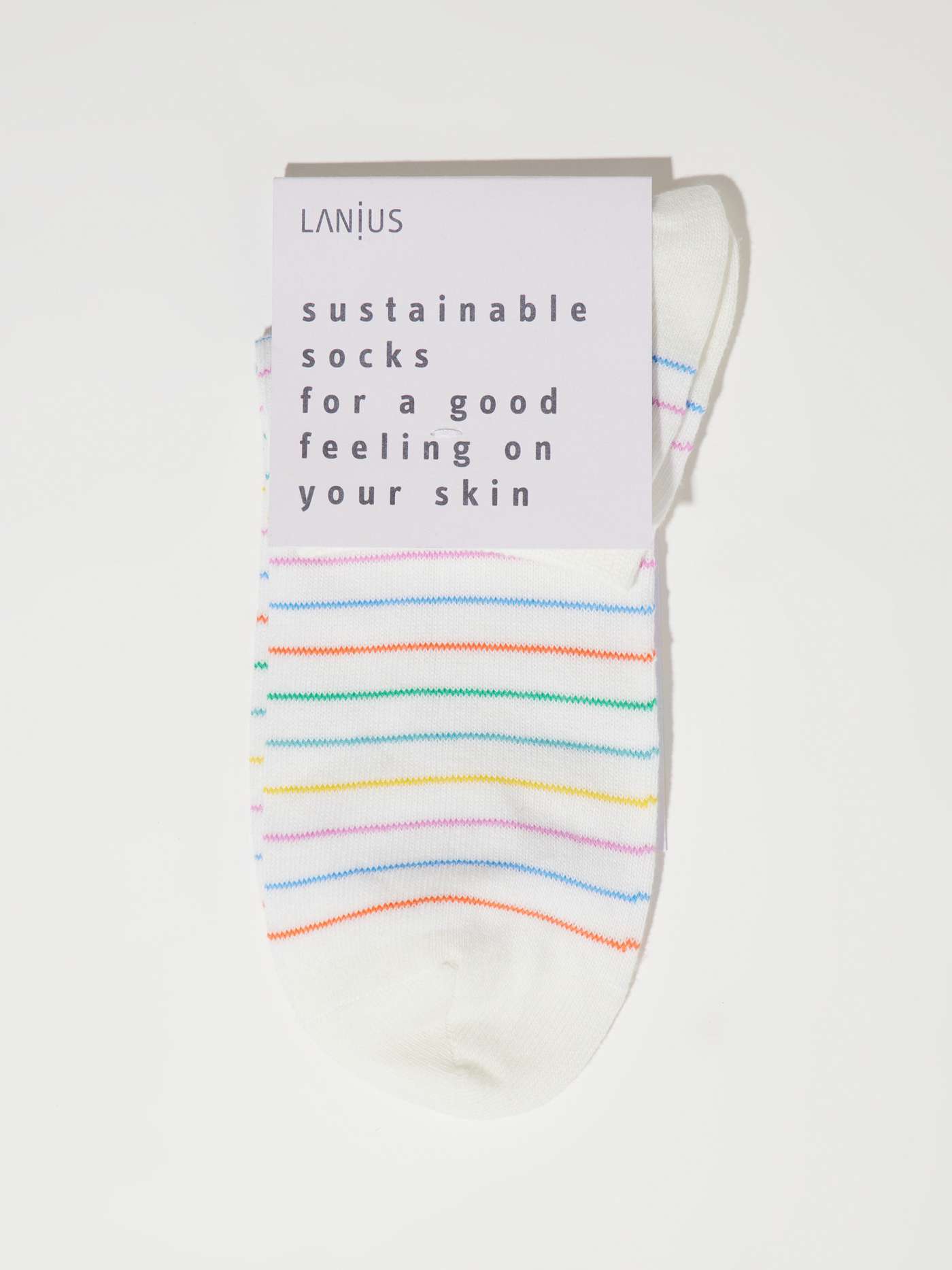 LANIUS Sneakersocken mit bunten Streifen Gr. 39-42