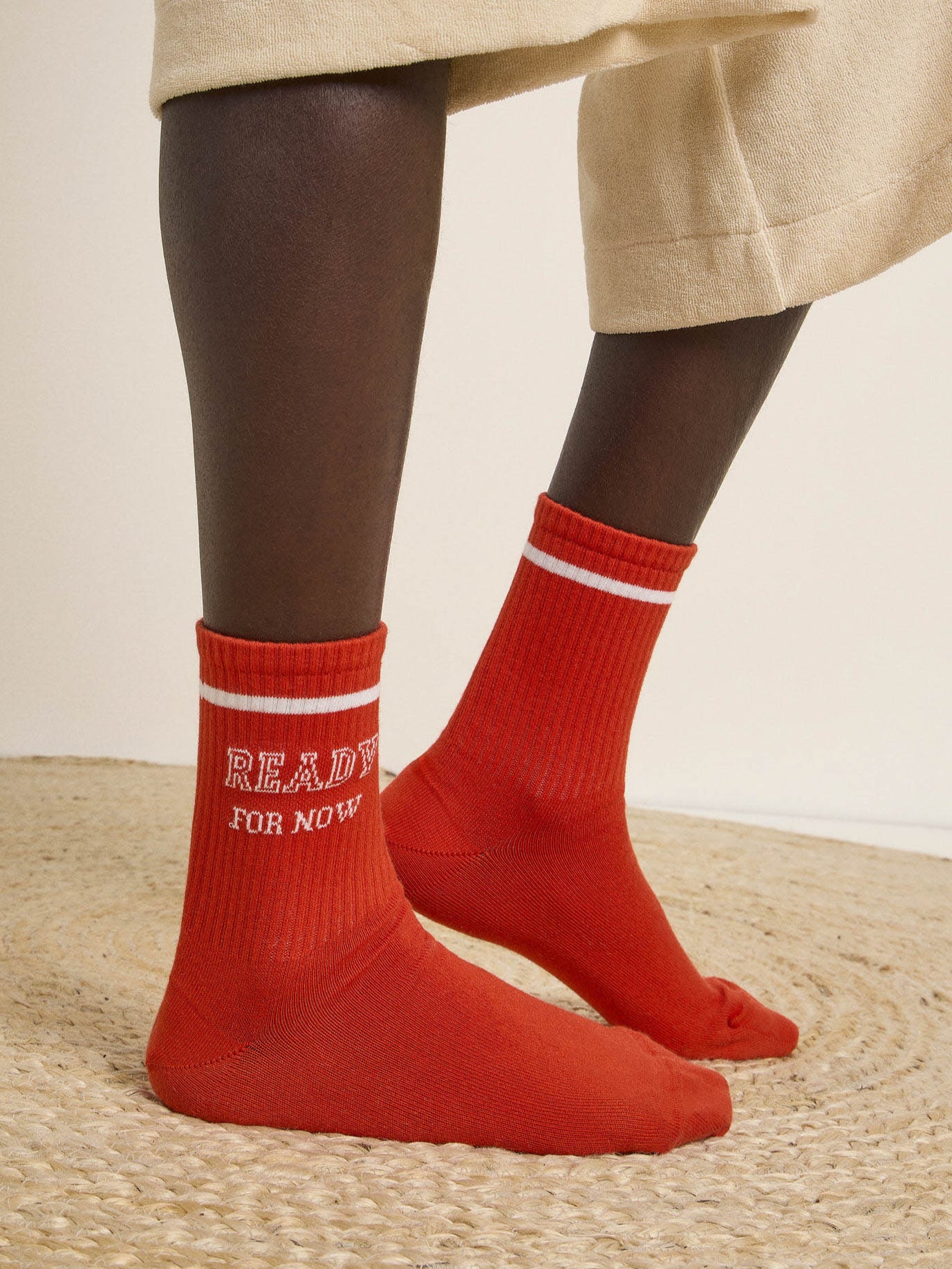 LANIUS Statementsocken red / white