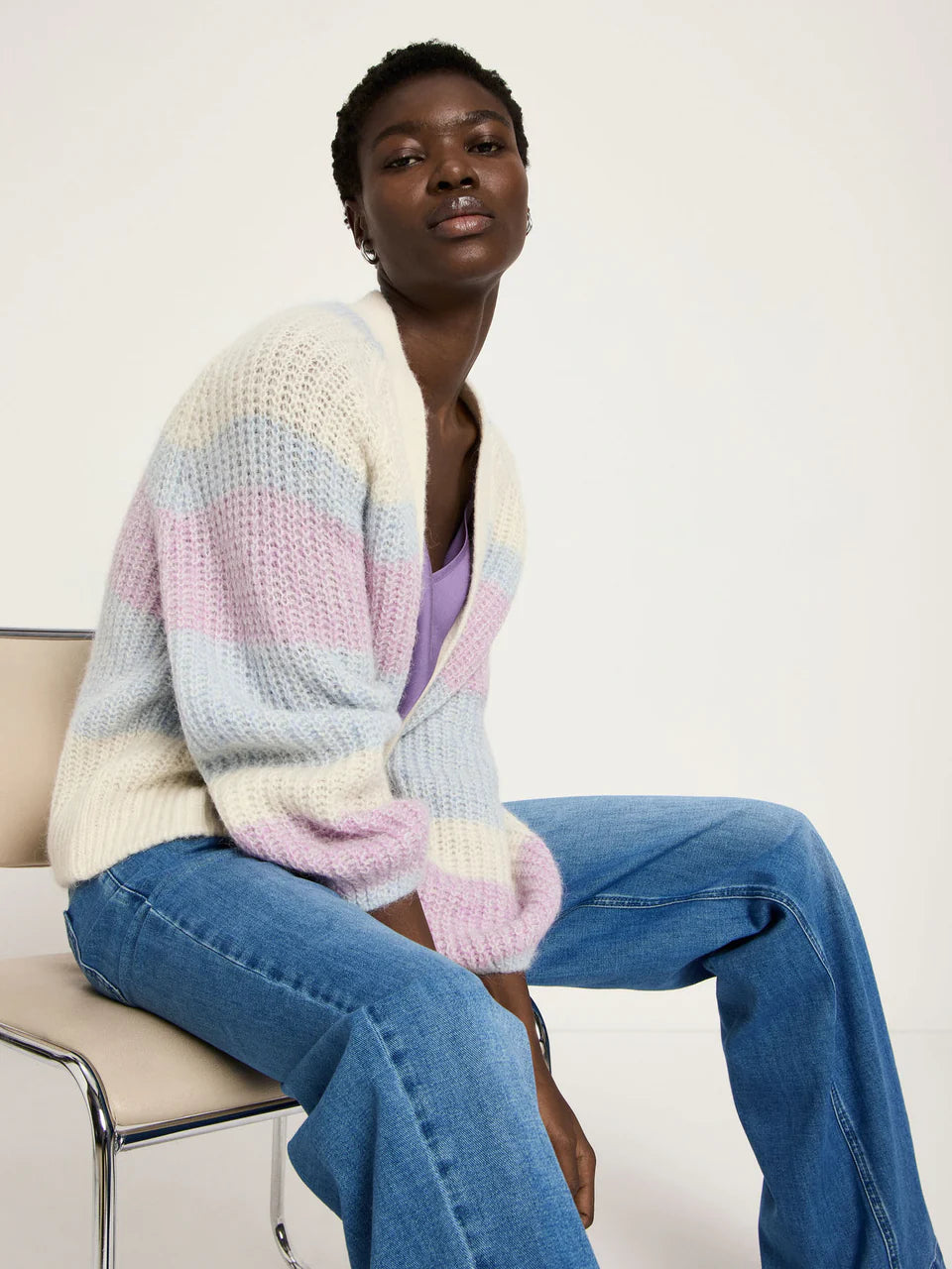 LANIUS Chunky Strickjacke Alpaka