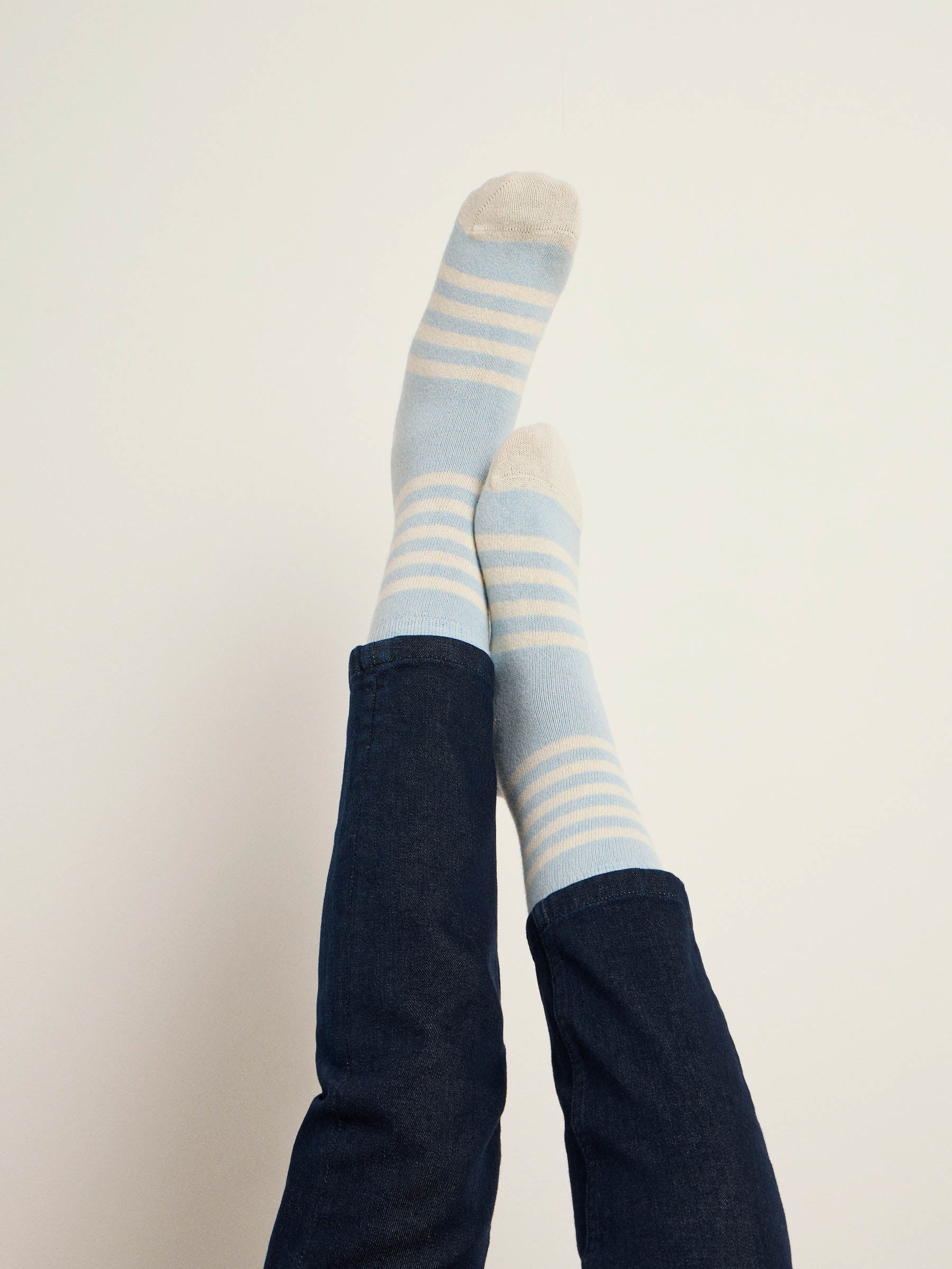 LANIUS Socken mit Streifen mit Schurwolle