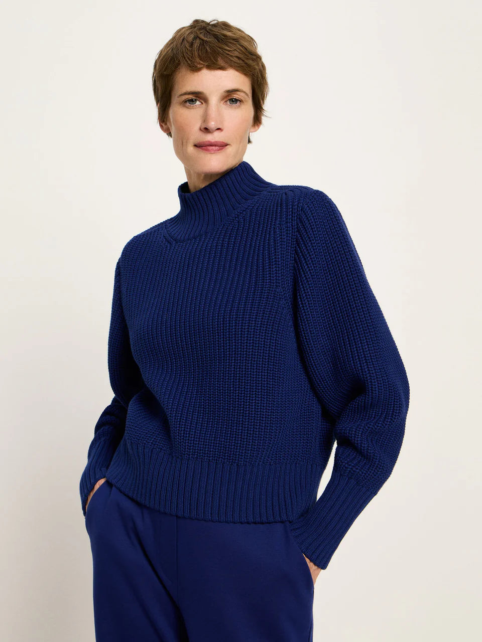LANIUS Grobstrickpullover - purple blue
