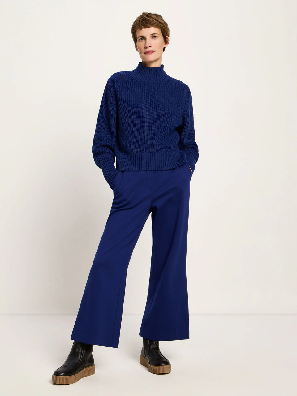 LANIUS Grobstrickpullover - purple blue