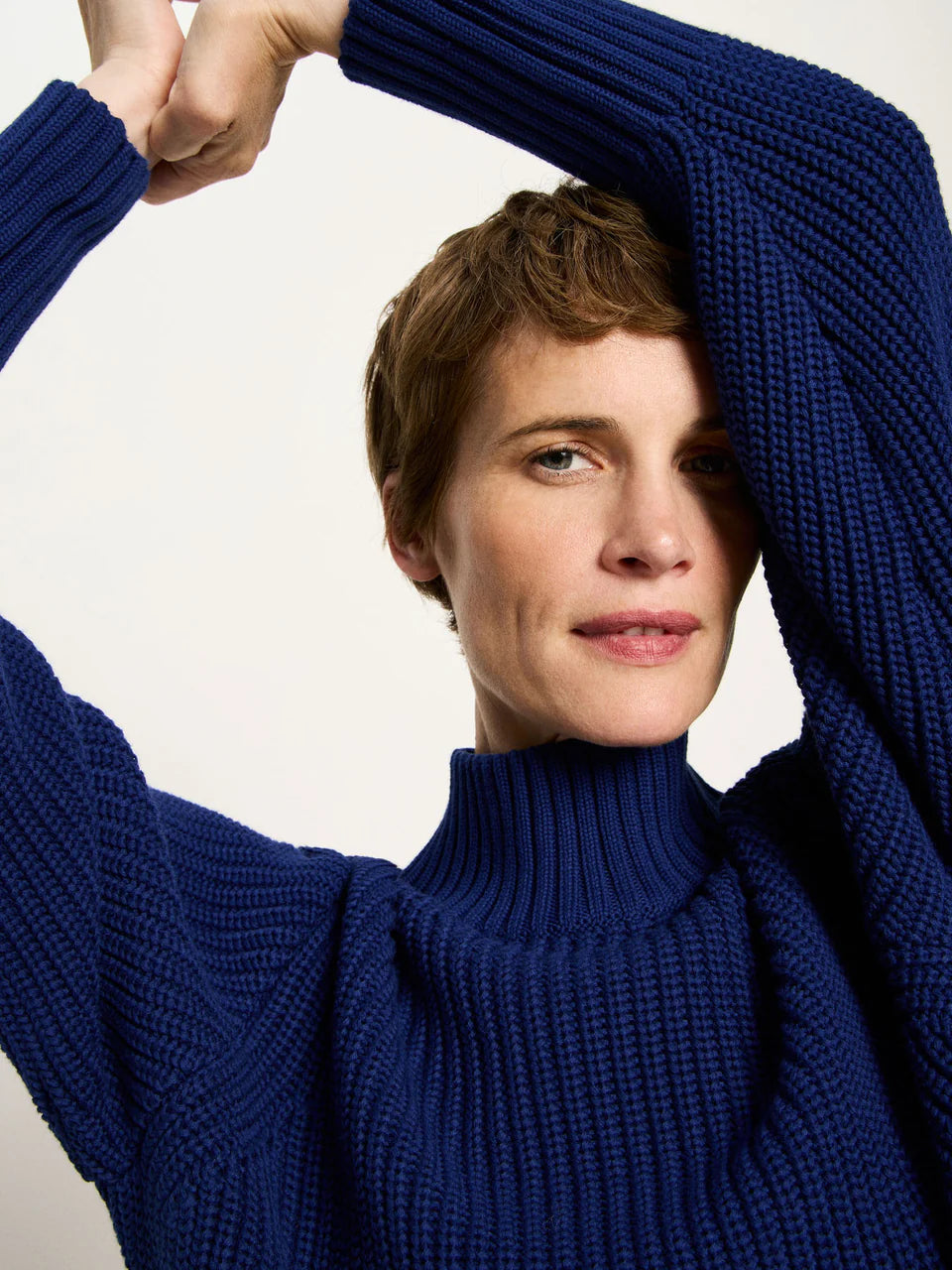LANIUS Grobstrickpullover - purple blue
