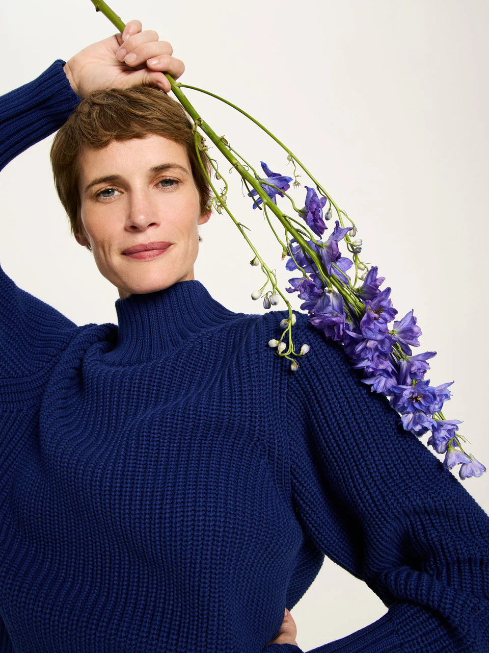 LANIUS Grobstrickpullover - purple blue