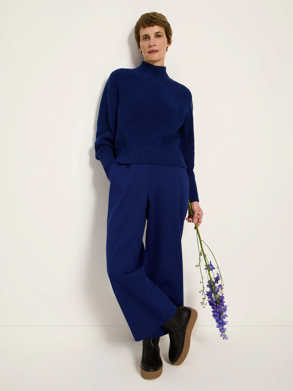 LANIUS Grobstrickpullover - purple blue