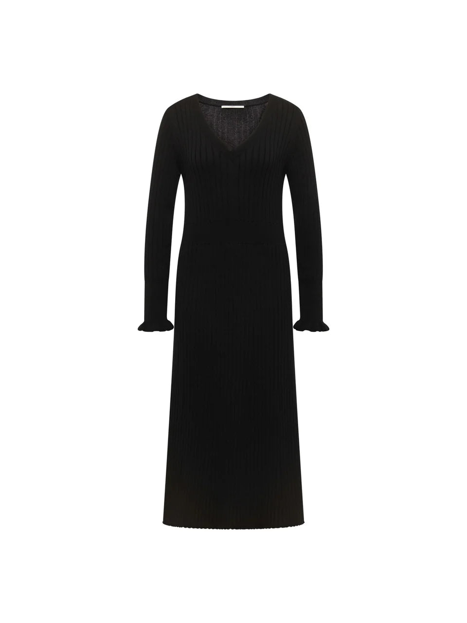 Lanius Rippen Strickkleid - gestreift