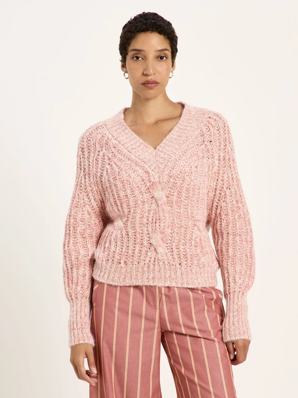 Lanius Pullover mit V-Ausschnitt