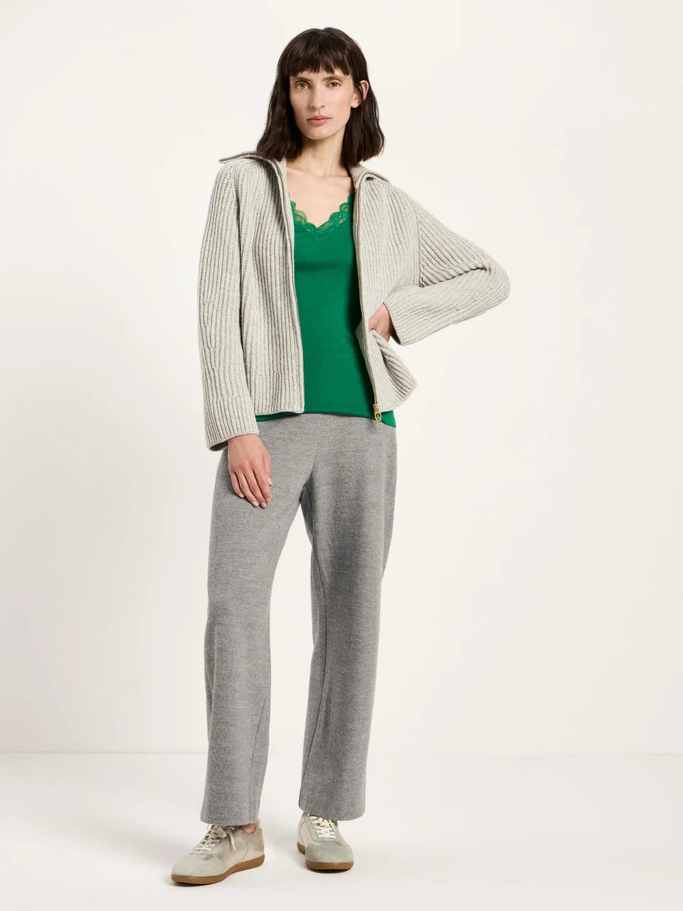 Lanius Strickjacke in Rippoptik
