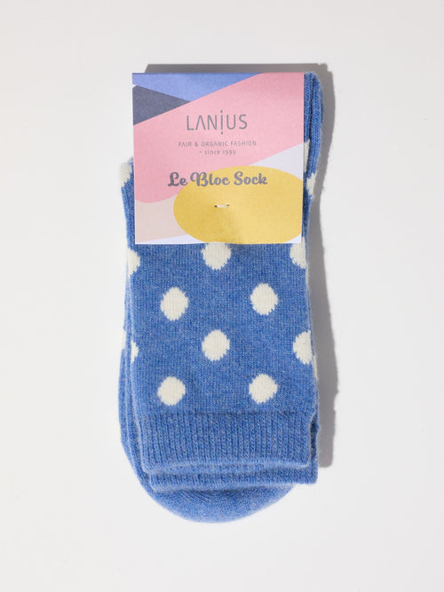 LANIUS socks with dots - cotton &amp; virgin wool