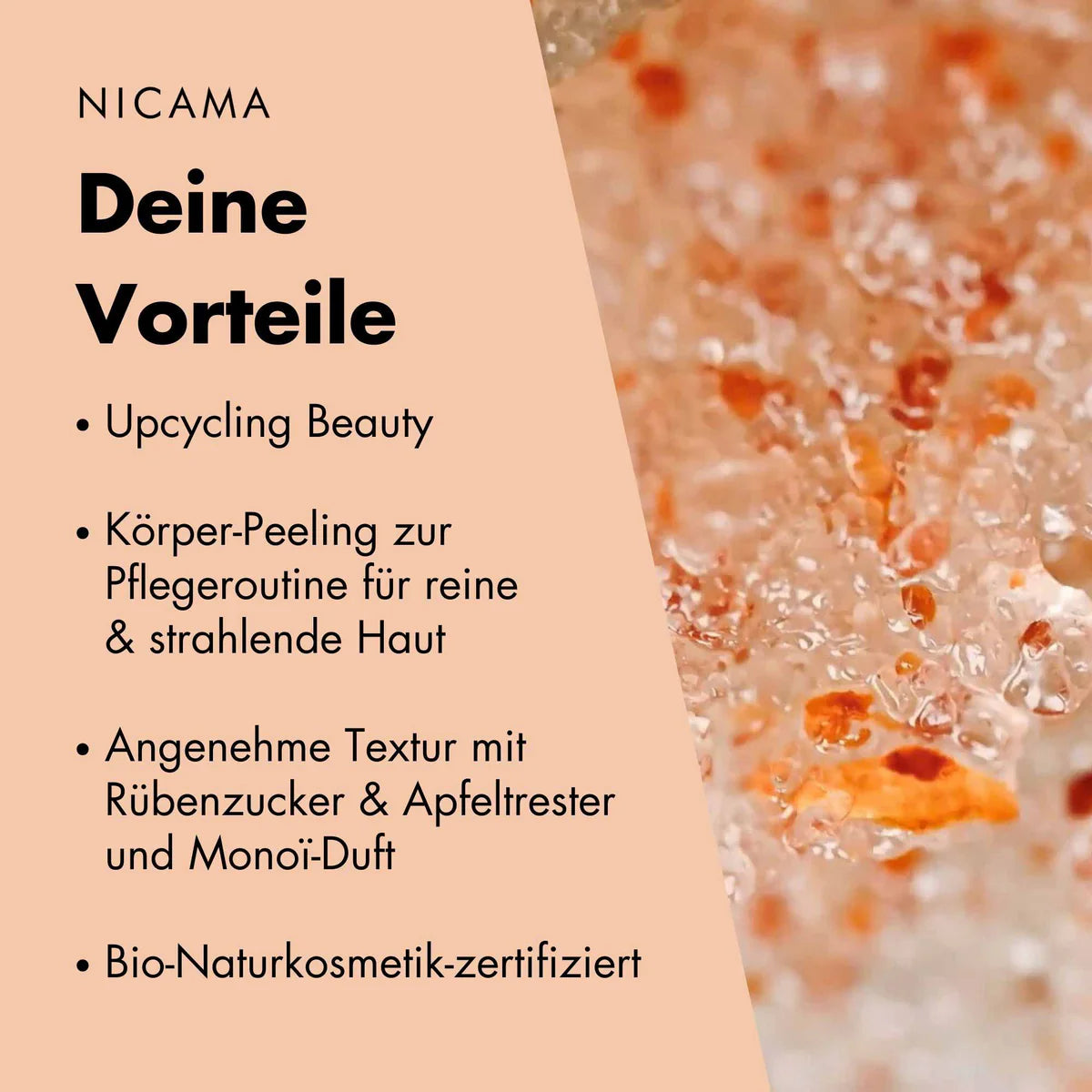 NICAMA Körper-Peeling Zucker-Apfel