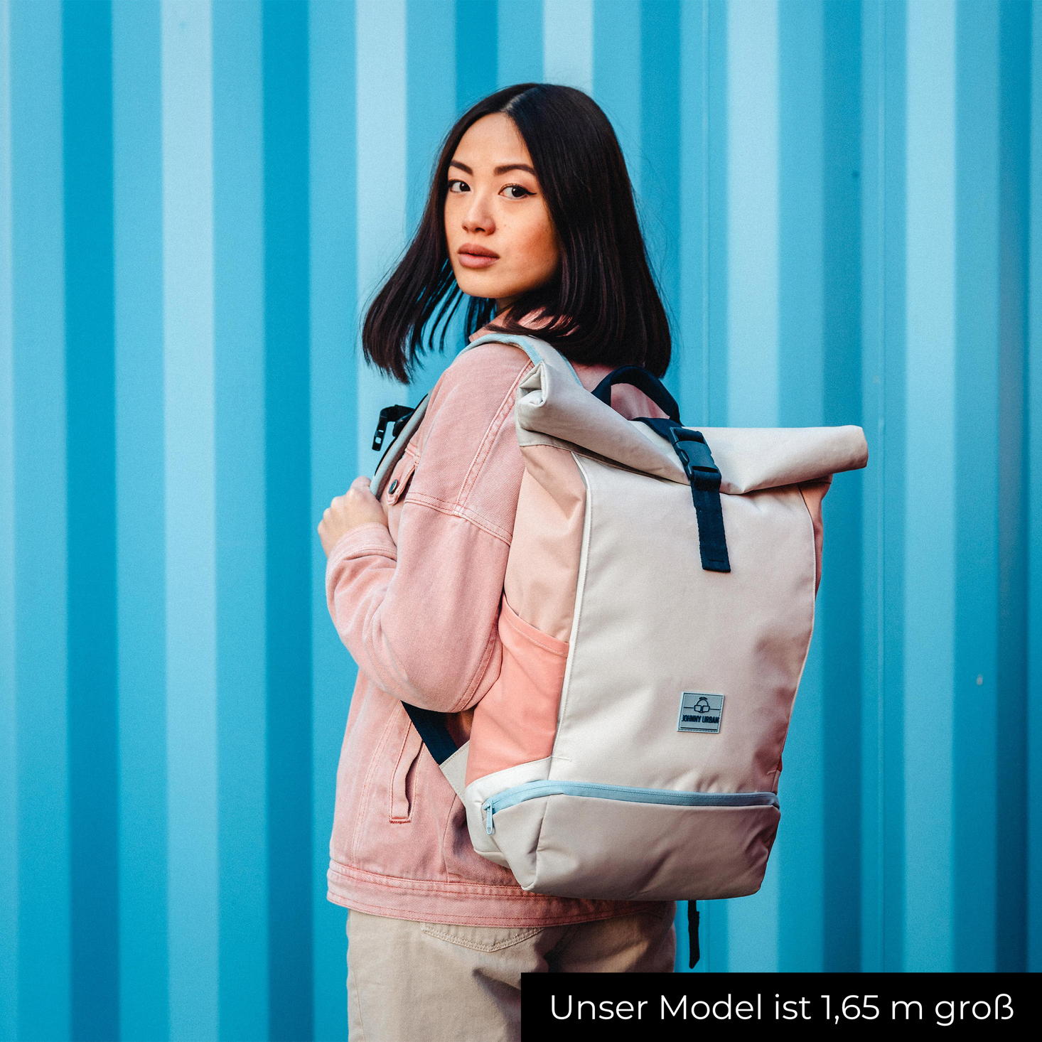 JOHNNY URBAN Rolltop Rucksack "Allen Medium" – versch. Farben