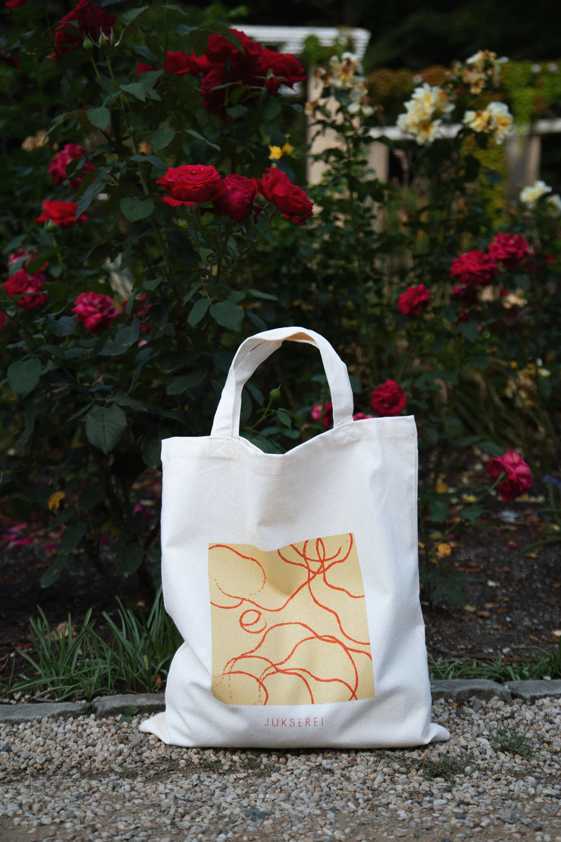 JUKSEREI Rose Tote Bag Red