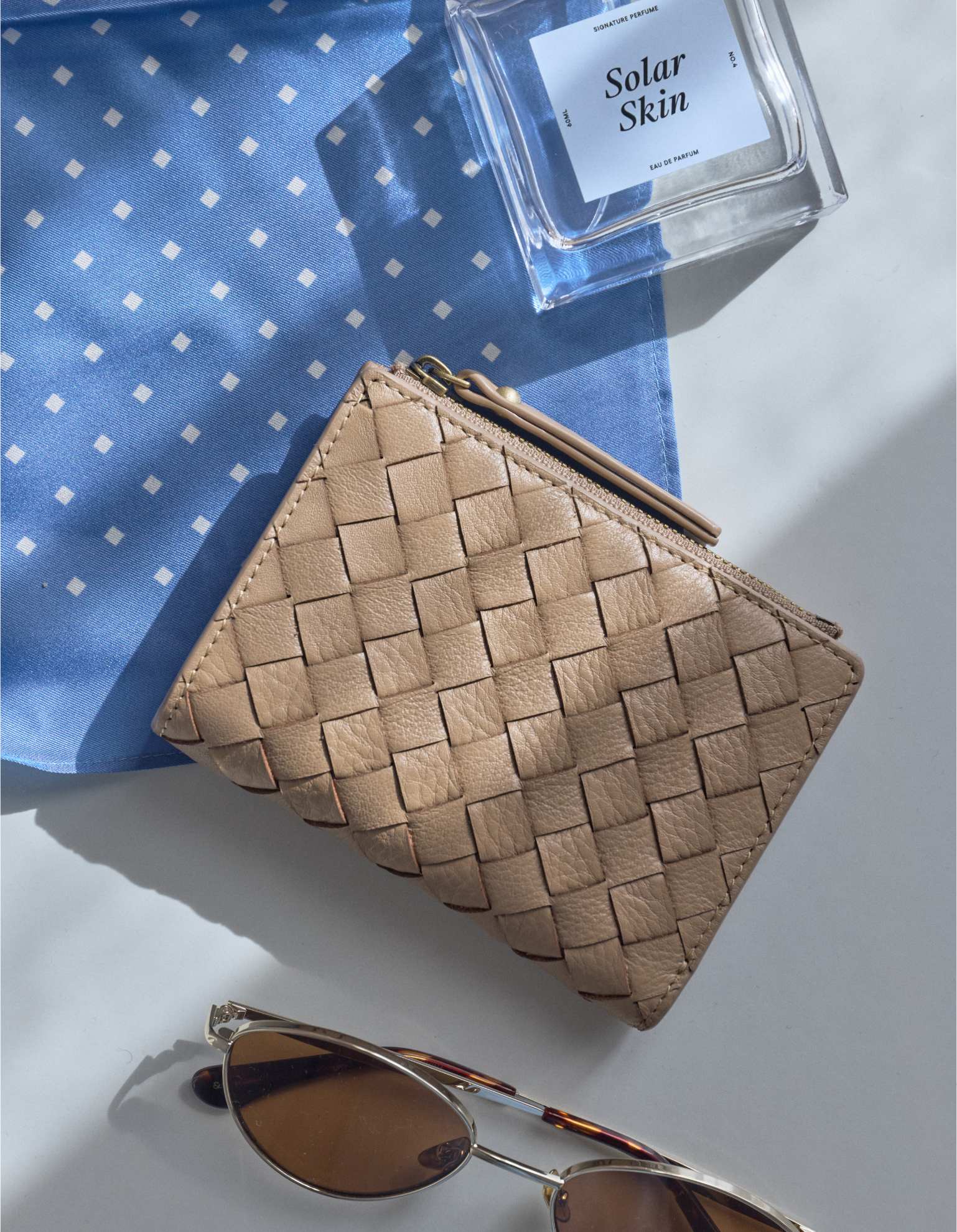 O MY BAG Jamie Portemonaie - Gewebtes Leder