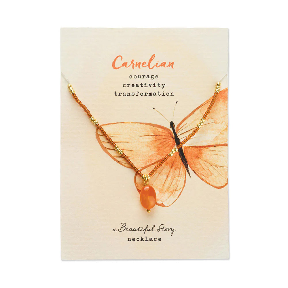 A BEAUTIFUL STORY Kette mit handgemalter Geschenkkarte