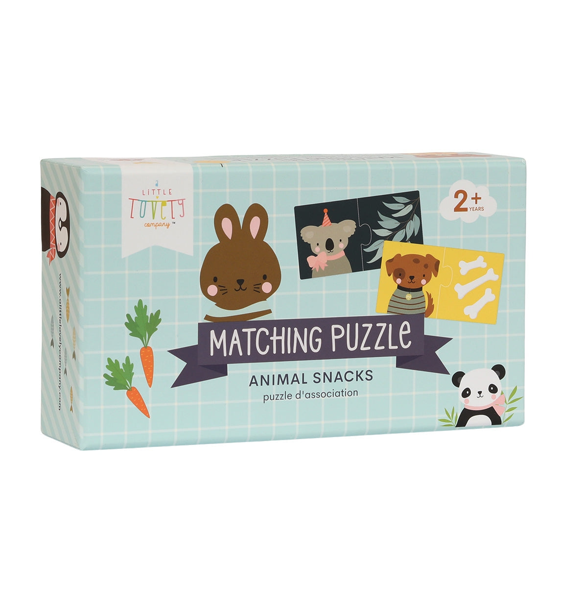 A LITTLE LOVELY COMPANY Matching Puzzle / Tiere + Lieblingssnacks 2+ Jahre