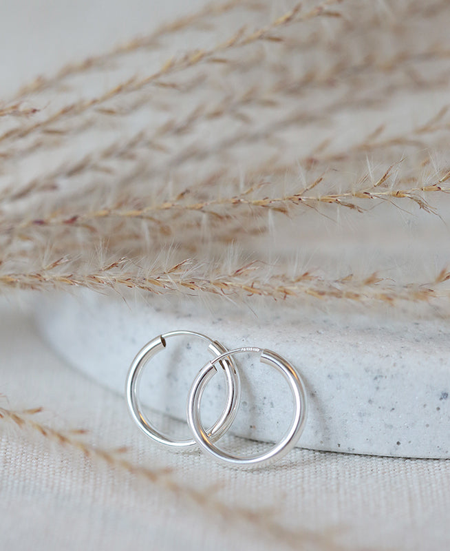 PIKFINE 925 silver hoop earrings