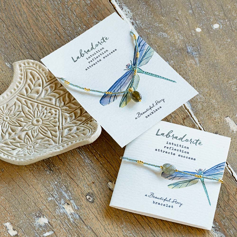 A BEAUTIFUL STORY Kette mit handgemalter Geschenkkarte