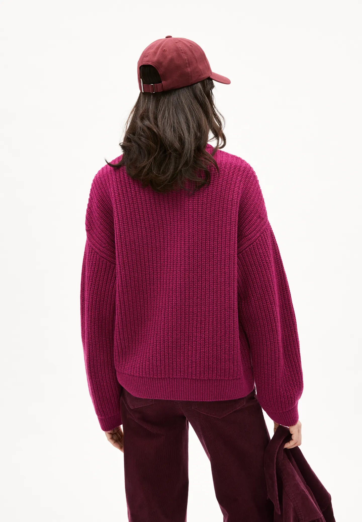 ARMEDANGELS Pullover Miyaar Solid Cherry Juice