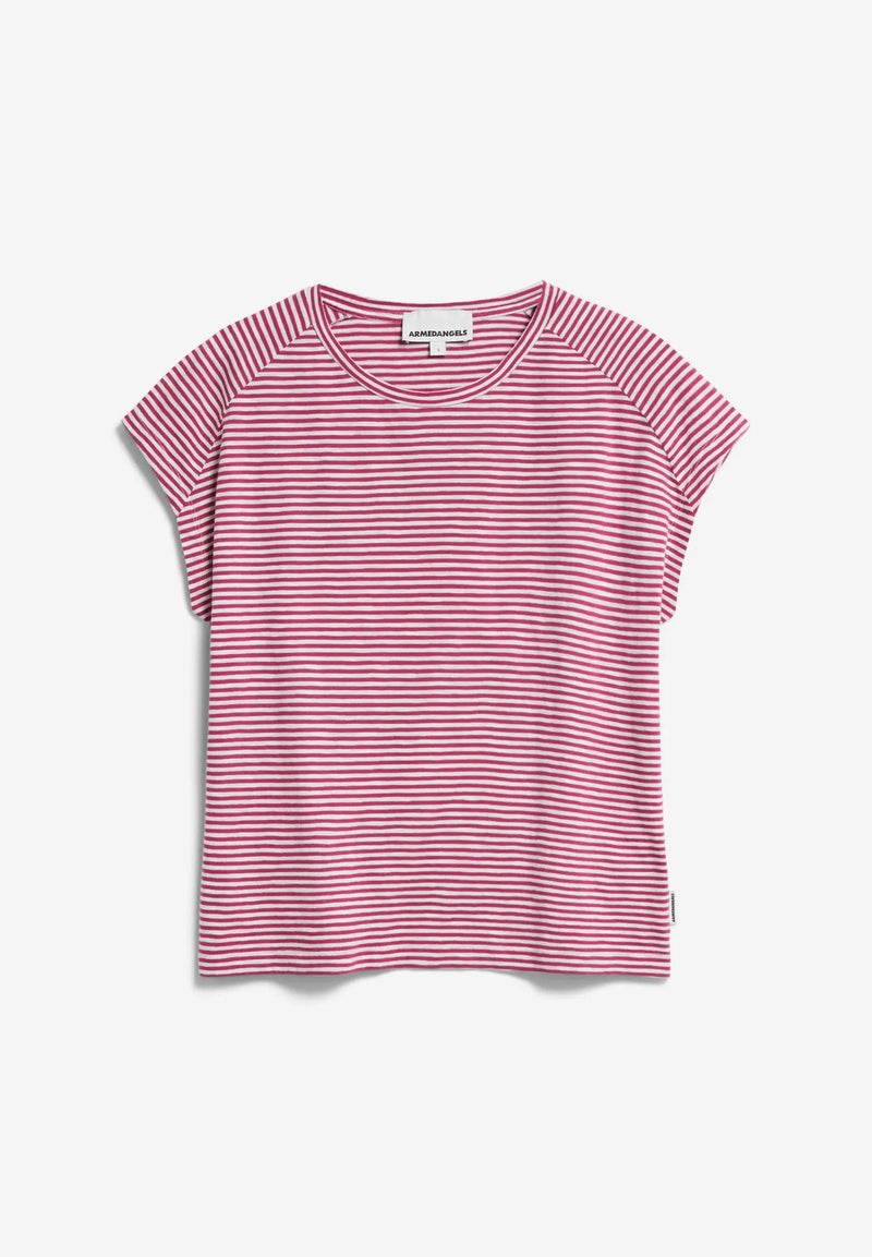 ARMEDANGELS T-Shirt Oneliaa Loveley Stripes – Blaues Wunder