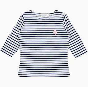 SENSE ORGANICS Kids Shirt Louise Navy Stripes