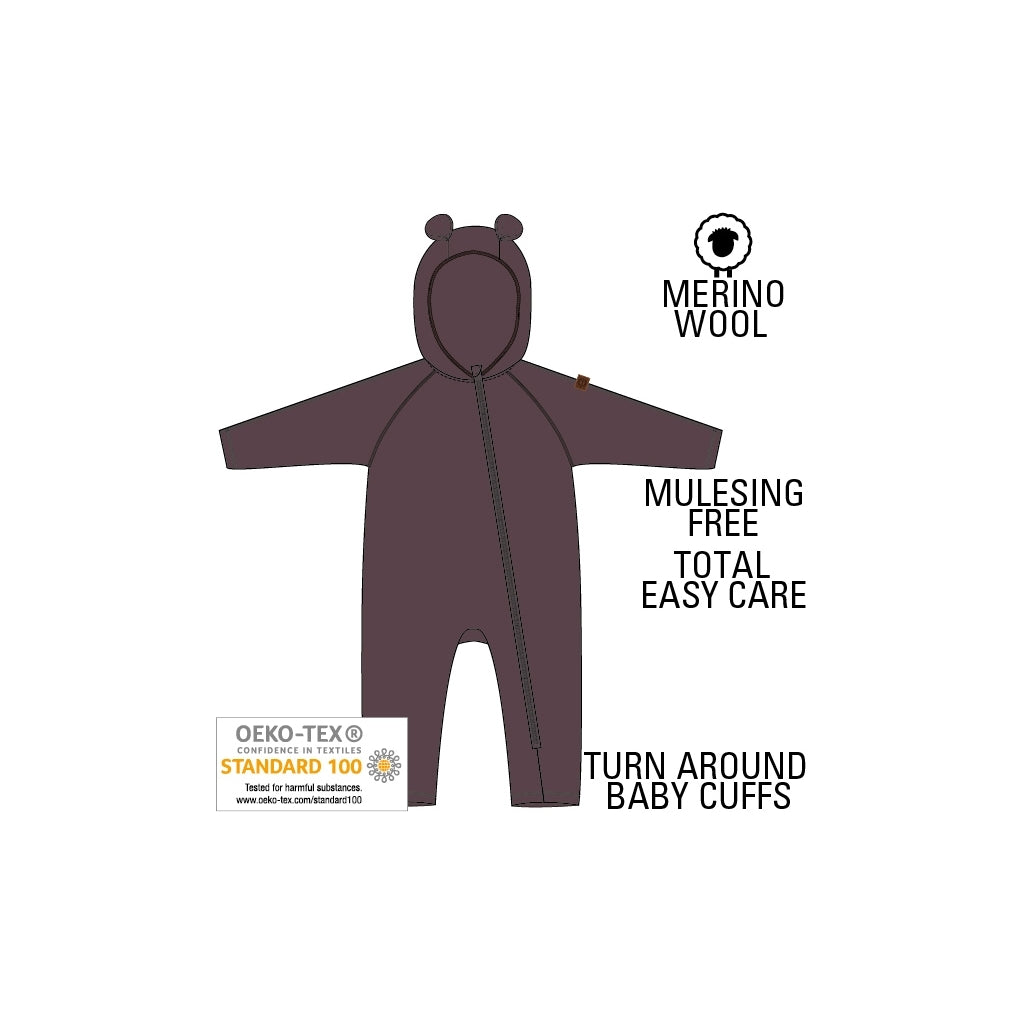 MIKK-LINE wool suit with hood and ears